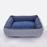 cama pet para cachorro gato de porte pequeno até 5kg estampado dog zig zag azul - 3