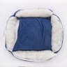 cama pet para cachorro gato de porte pequeno até 5kg estampado dog zig zag azul - 7