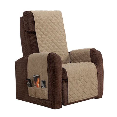 Capa Protetora de Poltrona 1 Lugar Classic Face Única:cáqui