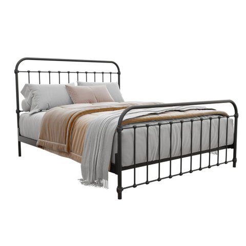 Cama de Ferro Patente Queen Icamas Marrom