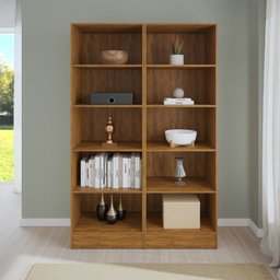 Estante para Livros 5 Prateleiras Charge Espresso Móveis - 1