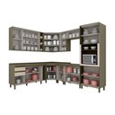Ver imagem 2 de Cozinha Modulada Connect 15 Peças 5aéreos+5balcões+ 1 Paneleiro +4complementos C6p13 Duna