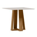 Ver imagem 3 de Conjunto Sala de Jantar Mesa Rubi 90x90 4 Cadeiras Carol Ype/off White/suede Marrom