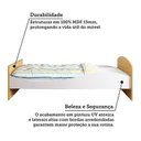 Ver imagem 7 de Cama Infantil com Cabeceira Casinha e Banco Lola 100% MDF Espresso Móveis Branco/Brilho/Amêndoa