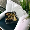 Ver imagem 2 de Colar Corrente Nossa Senhora Aparecida Aço Inox Dourado Armazém Católico