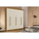 Ver imagem 1 de Guarda Roupa Solteiro 6 Portas e 3 Gavetas Paolla Cinamomo/off White - Acp