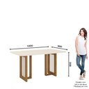 Ver imagem 2 de Mesa de Jantar 6 Lugares Henn Yara SC79-127 Tampo de Vidro Nature/Off White SE