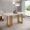 Ver imagem 3 de Mesa de Jantar 6 Lugares Henn Yara SC79-127 Tampo de Vidro Nature/Off White SE