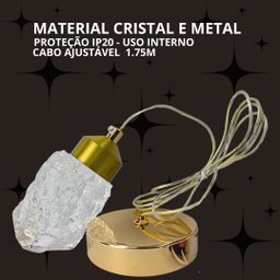 Pendente Pedra Cristalina Pd1119 - 5