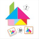 Ver imagem 2 de Jogo Educativo Geométrico Tangram Madeira Colorido