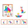 Jogo Educativo Geométrico Tangram Madeira Colorido - 3
