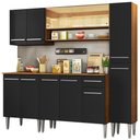 Ver imagem 1 de Cozinha Completa Emilly Rustic / Preto Madesa