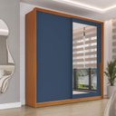 Ver imagem 1 de Guarda Roupa Casal com 2 Portas de Correr 2 Gavetas e Espelho 240849 Linha Porto Politorno Móveis