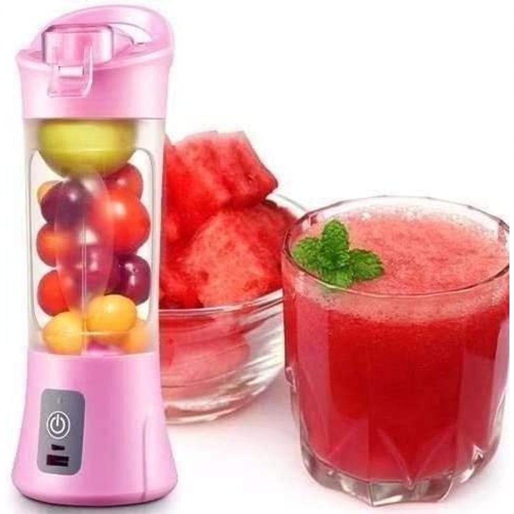 Mini Liquidificador Portátil Eletrico Usb Rosa Madeiramadeira