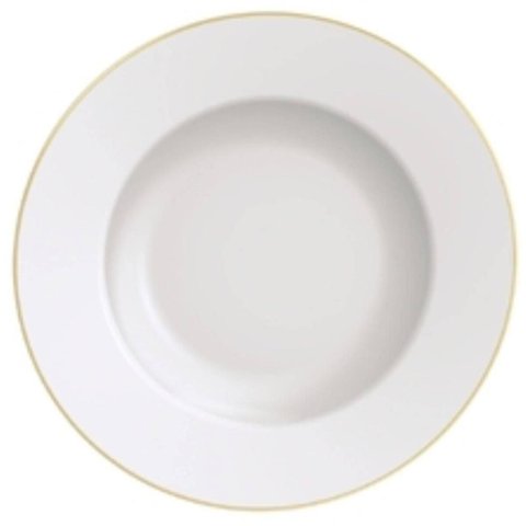 Jogo 12 Pratos para Pão Porcelana Tramontina Elisa 17cm Borda Dourada Entrada Petiscos Restaurante