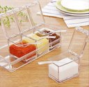 Ver imagem 2 de Porta Condimentos e Temperos Acrílico Crystal 4 Potes