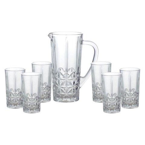 Conjunto de Jarra com 6 Taças Stella 1L / 270ml Wolff