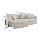 Ver imagem 2 de Sofá Cama Retrátil e Reclinável Lisboa 260cm Braço 10cm Meu Sofá Online