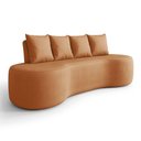 Ver imagem 2 de Sofá 3 Lugares Orgânico 210cm com Almofadas Benin Sintético Pu Caramelo B03 - D’Rossi