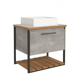 Gabinete para Banheiro com Cuba e Espelheira 60cm Palermo Espresso Móveis - 4