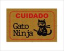 Ver imagem 2 de Tapete Capacho Cuidado Gato Ninja