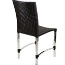 Ver imagem 3 de Cadeira de Alumínio para Mesa de Jantar Preto