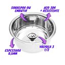 Ver imagem 3 de 30x15 - Cuba Redonda de Inox para Consultórios Odontológicos