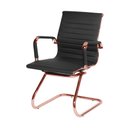 Ver imagem 1 de Cadeira de Escritório Eames Preta - Fixa | Rosé Gold
