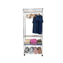 Ver imagem 2 de Estante de Aço Cromada Vghome 4 Prateleiras 1,85m com Cabideiro