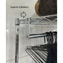 Ver imagem 3 de Estante de Aço Cromada Vghome 4 Prateleiras 1,85m com Cabideiro