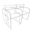 Ver imagem 2 de Espaço de Trabalho Call Center para 4 Pessoas 1,87m Brancof5 Cor:branco