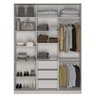 Guarda Roupa Closet Bigg 3 Portas 1 Espelho Nova Mobile Branco - 4