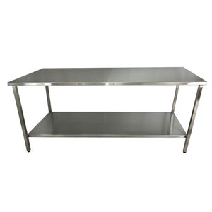 Mesa Aço Inox Industrial 150x60x90 Cm Plano Liso Nortinox Stander