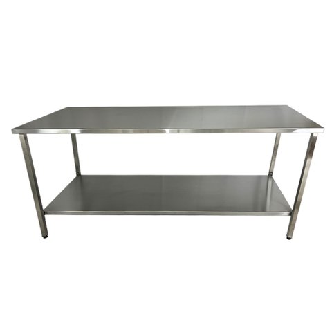 Mesa Aço Inox Industrial 150x60x90 Cm Plano Liso Nortinox Stander