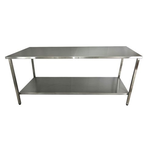 Mesa Aço Inox Industrial 150x60x90 cm Plano Liso Nortinox Stander