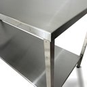 Ver imagem 6 de Mesa Aço Inox Industrial 150x60x90 Cm Plano Liso Nortinox Stander