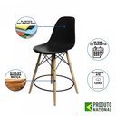 Ver imagem 4 de Kit 4 Banquetas Eames Eiffel de Madeira Assento Preto