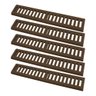 Kit 5 Ralo Grelha Linear Caixilho em Alumínio Marrom 20x50cm - 1