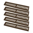 Ver imagem 1 de Kit 5 Ralo Grelha Linear Caixilho em Alumínio Marrom 20x50cm