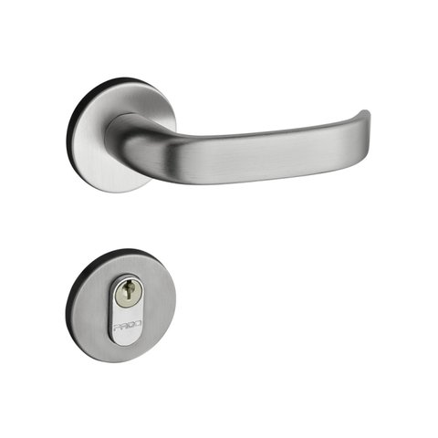 Fechadura 413 com Roseta Cromo Acetinado Externa