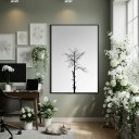 Ver imagem 2 de Quadro Decorativo Alma de Árvore 70x50cm Mold Branca