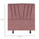Ver imagem 3 de Cabeceira Solteiro Cama Box Estofada 90 Cm Lile Suede:rosé