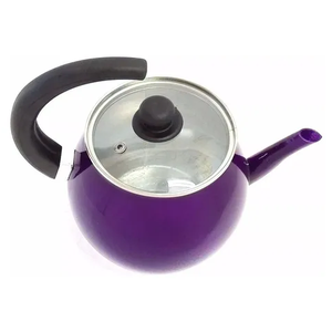 Chaleira Bola Roxa Tampa De Vidro 2,7 Litros