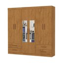 Ver imagem 3 de Guarda-Roupa 6 Portas 4 Gavetas com Espelho Infantil Perola Marrom/Cinamomo