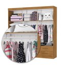 Ver imagem 7 de Guarda-Roupa 6 Portas 4 Gavetas com Espelho Infantil Perola Marrom/Cinamomo