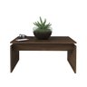Mesa de Centro Bianca Compacta para Sala de Estar Cor Amêndoa Espresso Móveis - 3