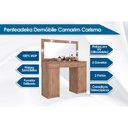 Ver imagem 2 de Penteadeira Carisma c/ 2 Portas e 3 Gavetas c/ Espelho Branco - Demóbile