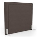 Ver imagem 1 de Cabeceira Cama Box Casal Padrão Alba 140cm com Frame Veludo Marrom - Desk Design