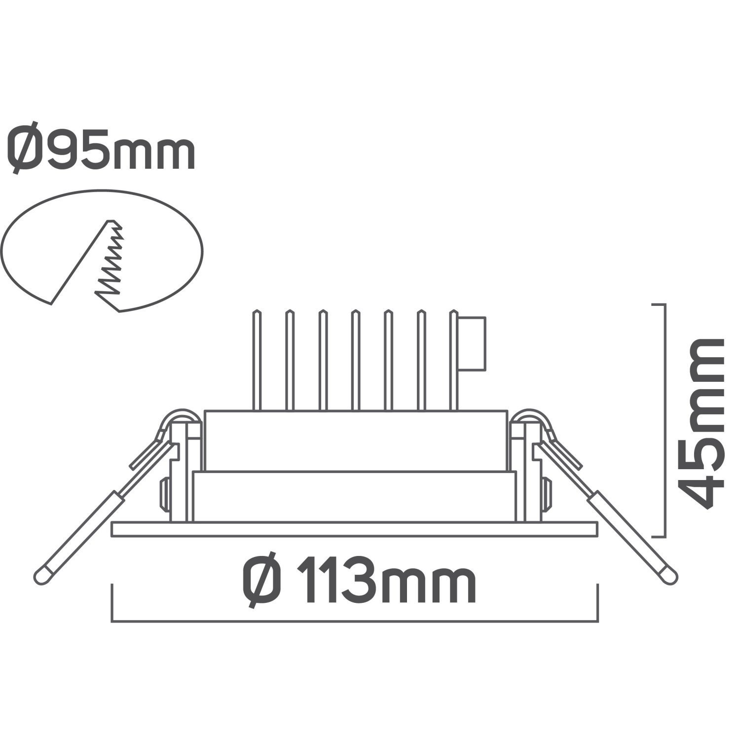 Spot LED PP 10W 6500k Redondo Startec - 3