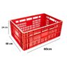 Kit 2 Caixas Plástica Hortifruti Empilhável A-23 Vermelha JR - 4